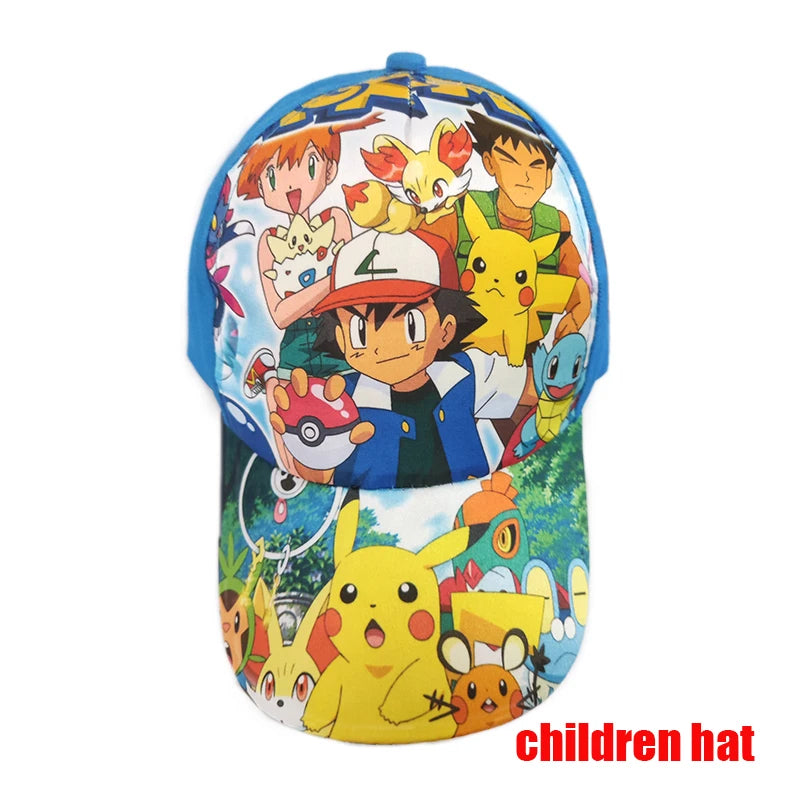 Anime Figure Pokemon Baseball Cap Pikachu Hat Adjustable Pokemon Cosplay Hip Hop Cartoon Adult Hats Boy Girl Kids Birthday Gifts by Geo’s Online Store