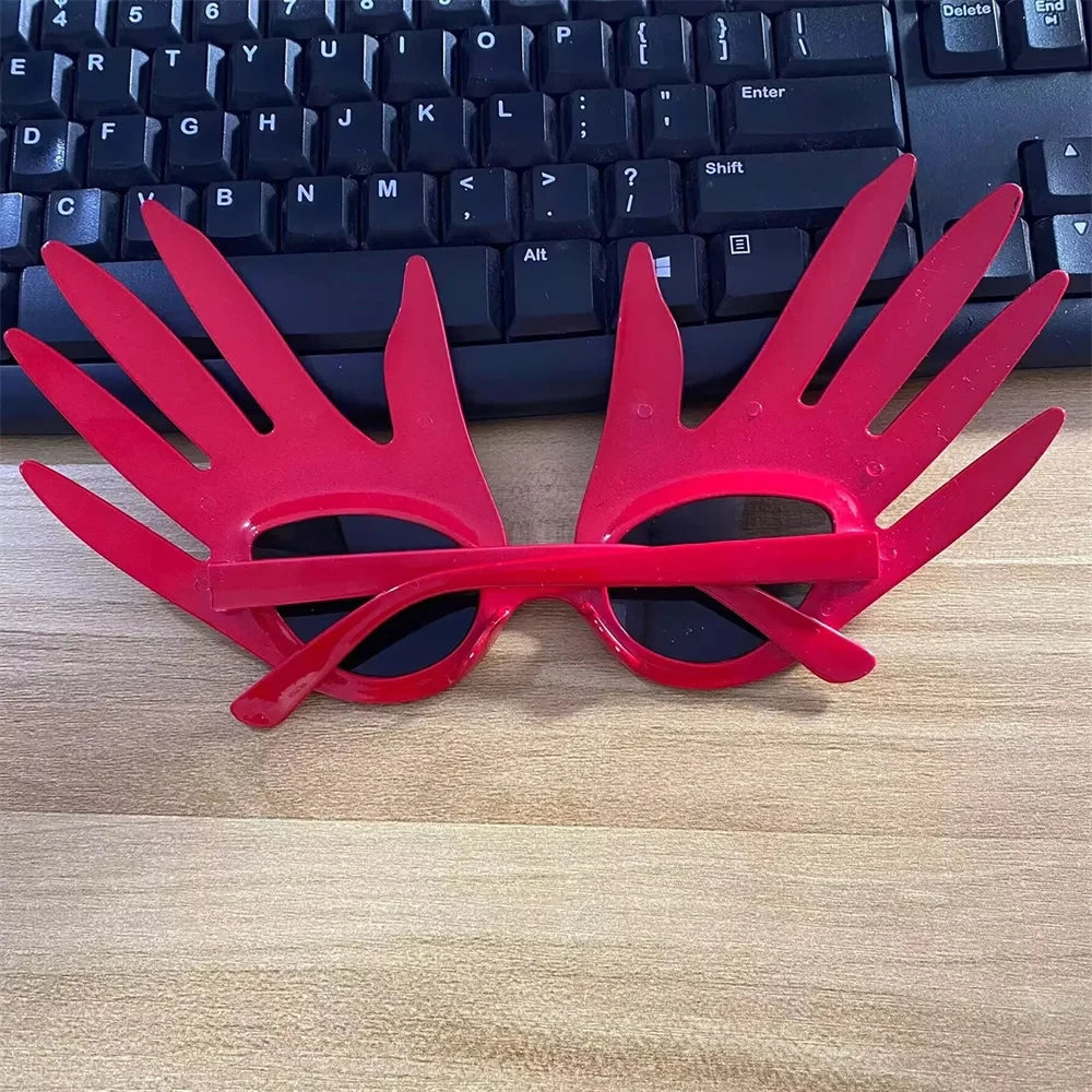 Movie Terrifier Clown Cosplay Glasses Red Hand Sunglasses Joker Eyewear Plastic Unisex Costume Halloween Accessories Props by Geo’s Online Store