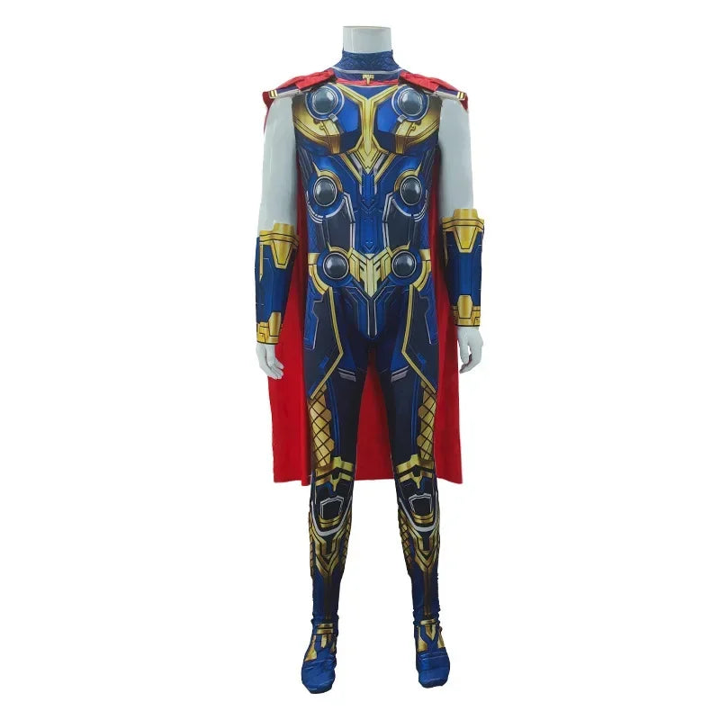 Love and Thunder Cosplay Costume Kids Adult Superhero Party Fancy Dress Up Jumpsuit 2025 New Halloween Costume Men Boy by Geo’s Online Store