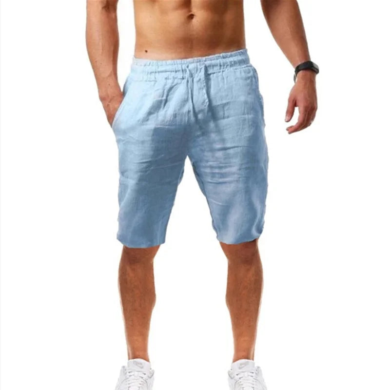 2025 Men's Cotton Shorts Pants Male Summer Breathable Solid Color Short Trousers Fitness Streetwear S-5XL 1PC by Geo’s Online Store