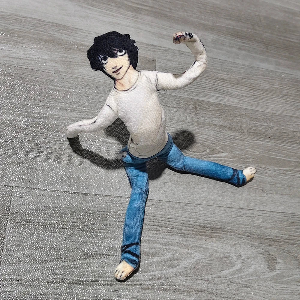 Anime Death Note L.Lawliet Cosplay Doll Plush Stuffed Dolls Abstract Joint Flexible Room Decoration Halloween Mascot Soft Props by Geo’s Online Store