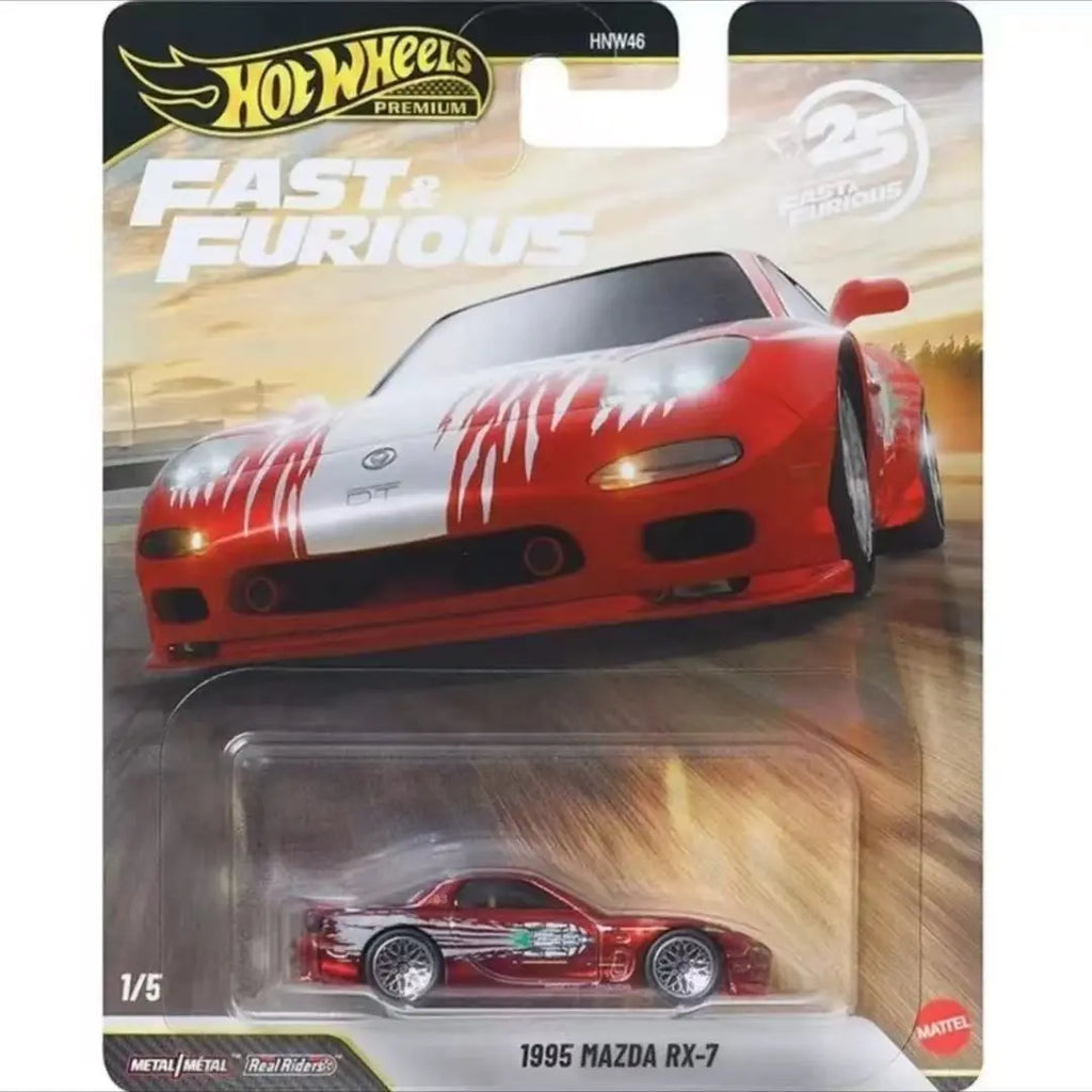 Hot Wheels Fast & Furious 25th Anniversary 1:64 Scale Die-Cast Car Real Riders Tires Metal Metal 2026 New Collectible Model Toy by Geo’s Online Store