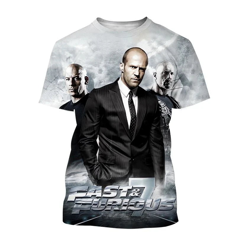 Fast And Furious 3D Print T-Shirts Men Women Fashion Streetwear Oversized Short Sleeve T Shirt Harajuku Male Tees Tops Clothing by Geo’s Online Store