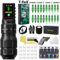 T-Rex Wireless Tattoo Machine Rotaty Pen Kit Adjustable Stroke Custom Motor 1800mAh LCD Screen Battery Makeup Pen For Tattoo Set by Geo’s Online Store