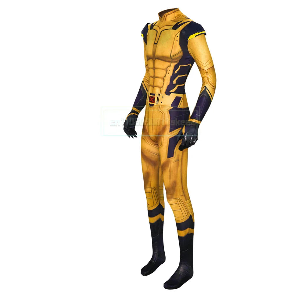 Wolverine Cosplay Costume Jumpsuit James Howlett Armor Set Adult Man Outfit 3D Printing Zentai Bodysuit Superhero Halloween by Geo’s Online Store