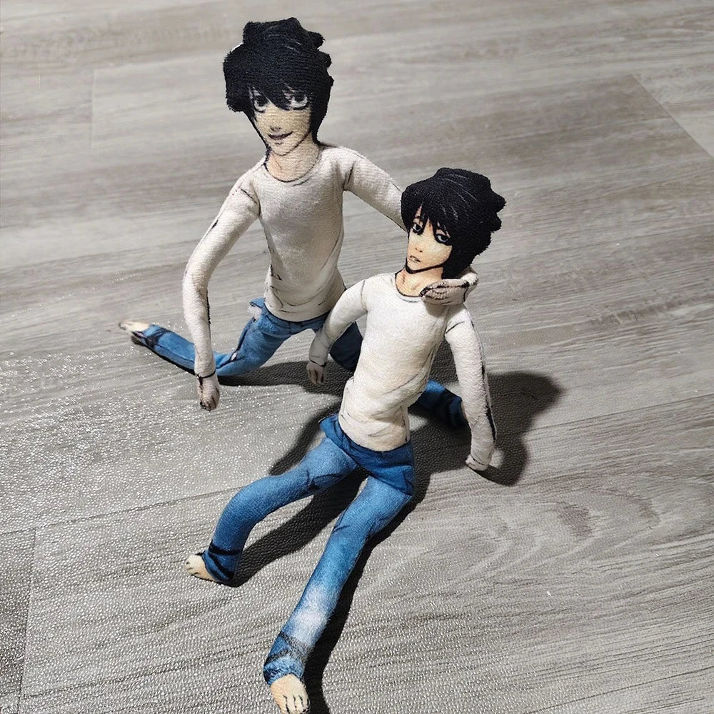 Anime Death Note L.Lawliet Cosplay Doll Plush Stuffed Dolls Abstract Joint Flexible Room Decoration Halloween Mascot Soft Props by Geo’s Online Store