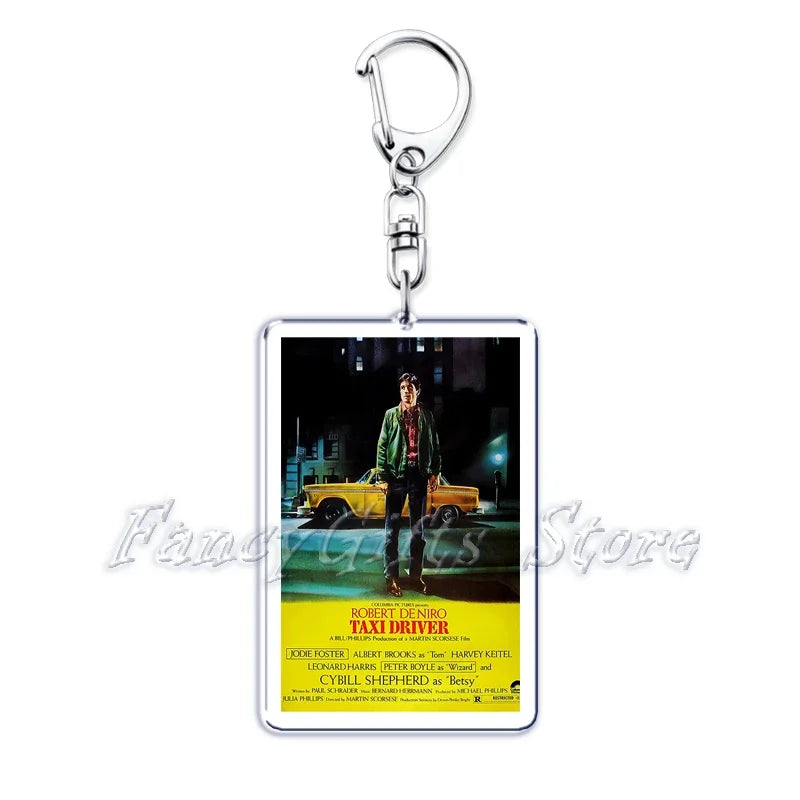 Classic Movie Keychains for Accessories Bag Pulp Fiction The Fast Furious Films Pendant Key Chains Keyrings Jewelry Fans Gifts by Geo’s Online Store
