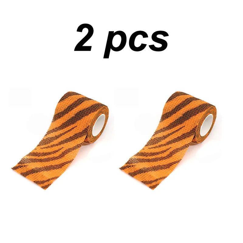 1/2/6 pcs Animal Printed Self Adhesive Tattoo Elastic Bandage 4.5m Sports Wrap Tape for Finger Joint Knee First Aid Kit Pet Tape by Geo’s Online Store
