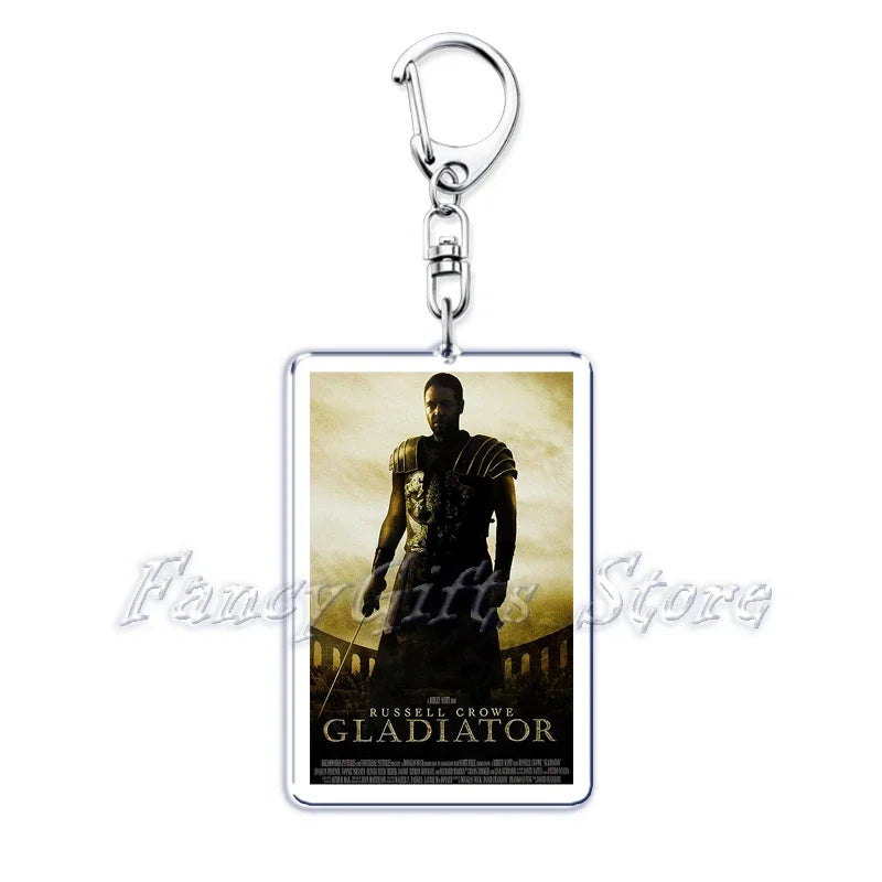 Classic Movie Keychains for Accessories Bag Pulp Fiction The Fast Furious Films Pendant Key Chains Keyrings Jewelry Fans Gifts by Geo’s Online Store