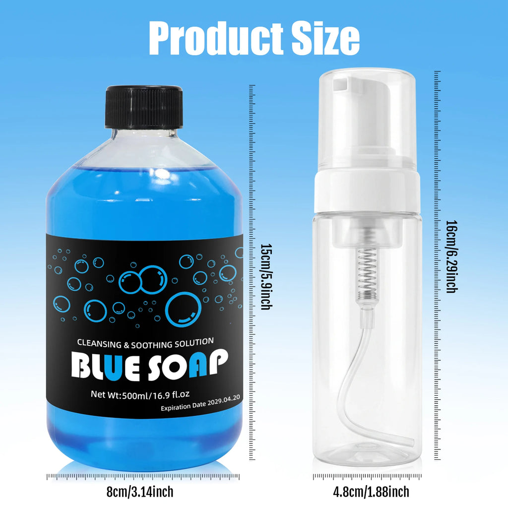 500ml Extra-large Capacity Tattoo Blue Soap With Foaming Pot Tattoo Kit For Tattoo Beginners Tattoo Artists Tattoo Supplies by Geo’s Online Store