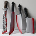 48.5cm/19.09in Plastics Fake Blood Knife Party Supplies Weapon Props Model Halloween Cosplay Funny Gift Collectible Outdoor Toys by Geo’s Online Store