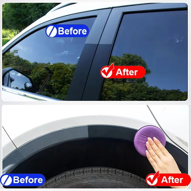 Plastic Restorer Back To Black Gloss Car Cleaning Products Auto Polish Coating Car Detailing Renovator Shiny And Darker！ by Geo’s Online Store