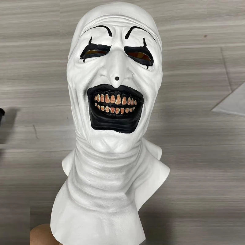 Art The Clown Cosplay Movie Terrifier 2 Art The Clown Cosplay Costume Jumpsuit Mask Halloween Costumes Mask for Men Women by Geo’s Online Store