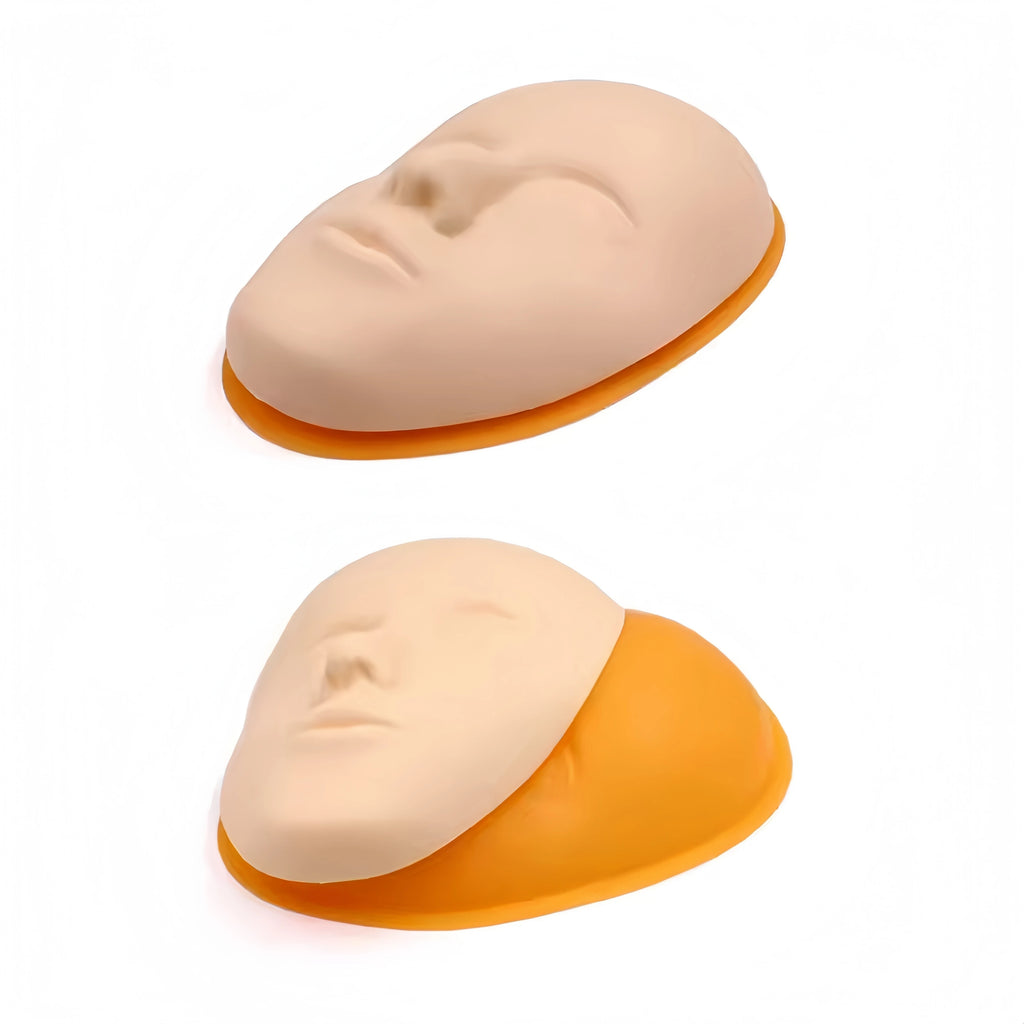 5D Facial Tattoo Training Head Silicone Practice Permanent Makeup Lip Eyebrow Tattoo Skin Mannequin Doll Face Head by Geo’s Online Store