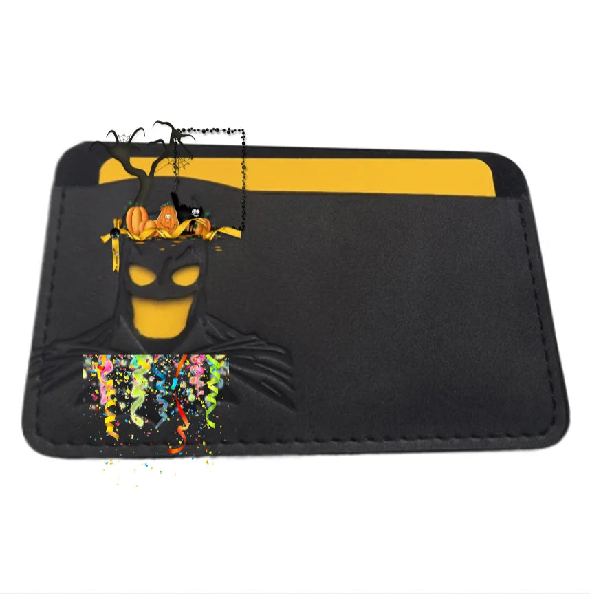 1 Leather Super Anime ID Card Holder Personalized Superhero Mask Card Case Gift by Geo’s Online Store