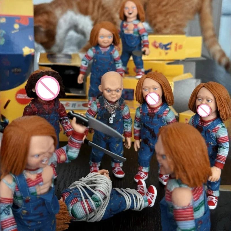 Neca Child'S Play Chucky Tv Version Blind Box 42984 Action Figure Anime Pvc Model Mystery Toy Horror Doll Halloween Gift Decor by Geo’s Online Store