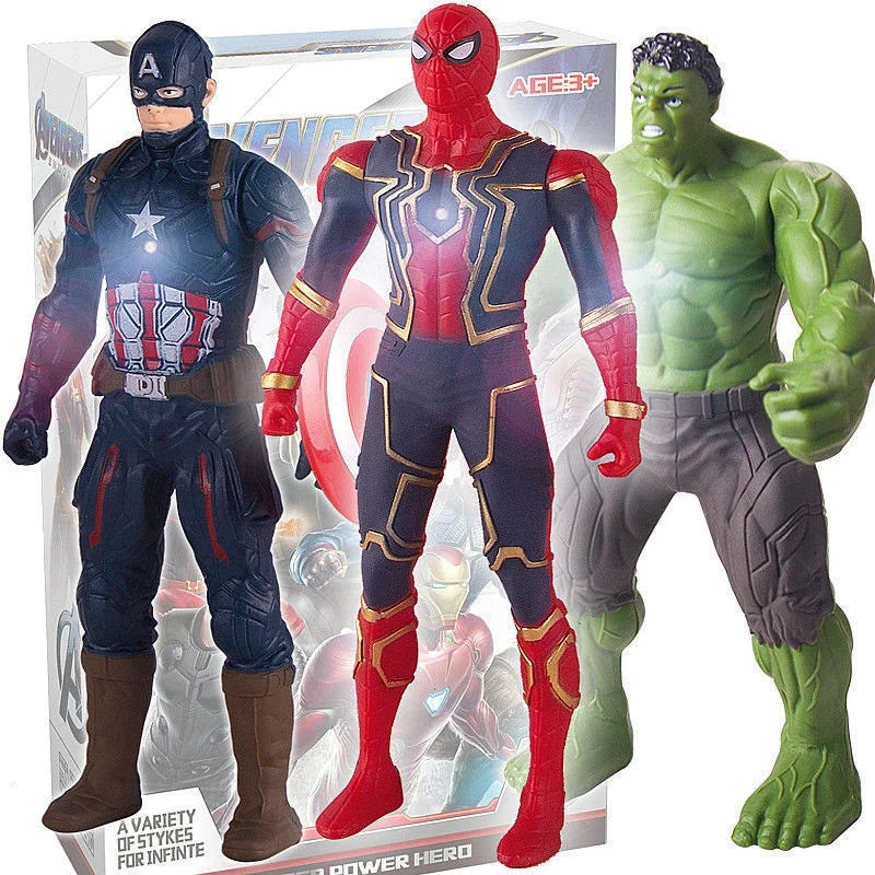 17cm Marvel Spiderman Model Anime Action Figures Spider-man Captainironman Luminous Children's Toys Decorationdolls Gifts by Geo’s Online Store