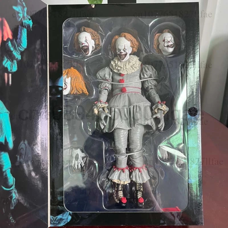 Pennywise Joker Figure Pennywise Joker Bill Toy Horror Doll Action Figure Model Toys Joint Movable Doll Bookshelf Ornament by Geo’s Online Store
