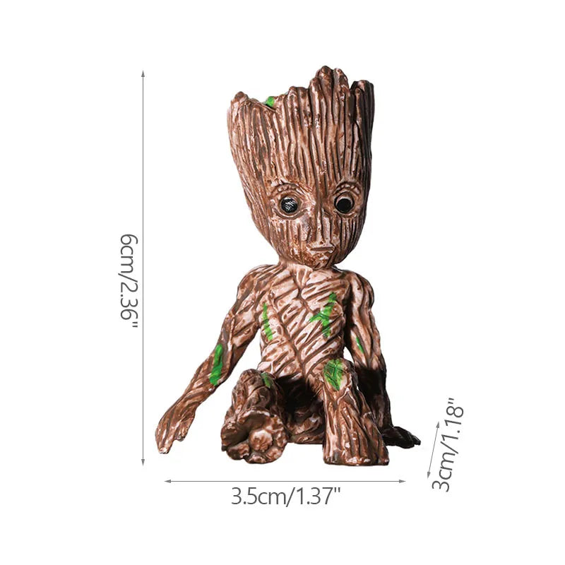 Home Decoration Crafts Miniature Model Office Desktop Display Cartoon Groot Figurines Handicrafts Decor Tree Man Ornament 5CM by Geo’s Online Store