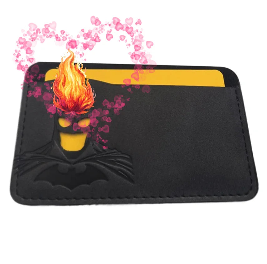 1 Leather Super Anime ID Card Holder Personalized Superhero Mask Card Case Gift by Geo’s Online Store