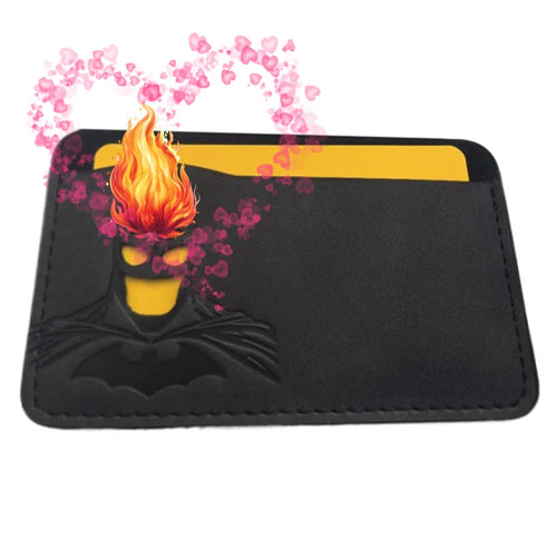 1 Leather Super Anime ID Card Holder Personalized Superhero Mask Card Case Gift by Geo’s Online Store