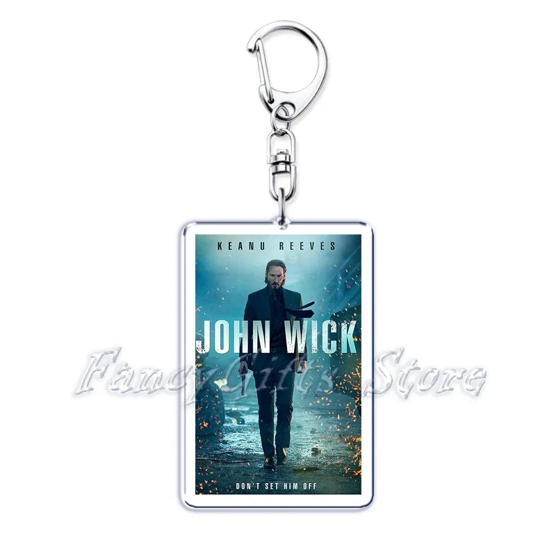 Classic Movie Keychains for Accessories Bag Pulp Fiction The Fast Furious Films Pendant Key Chains Keyrings Jewelry Fans Gifts by Geo’s Online Store