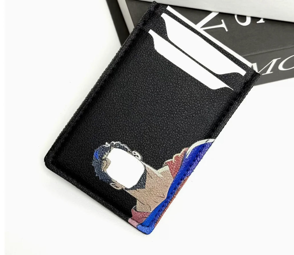 1 Leather Super Anime ID Card Holder Personalized Superhero Mask Card Case Gift by Geo’s Online Store