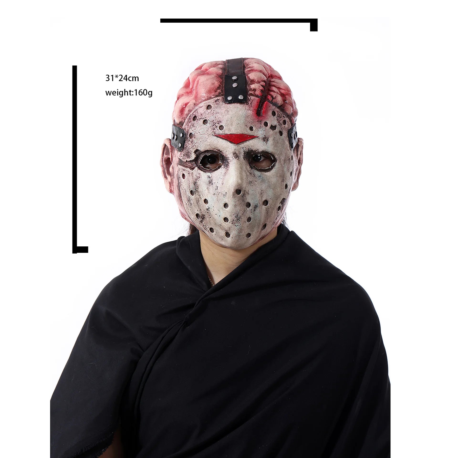 Cafele Jason Voorhees Friday The 13Th Horror Scary Mask Halloween Scary Masquerade Latex Mask Bloody Horror Cosplay Props by Geo’s Online Store