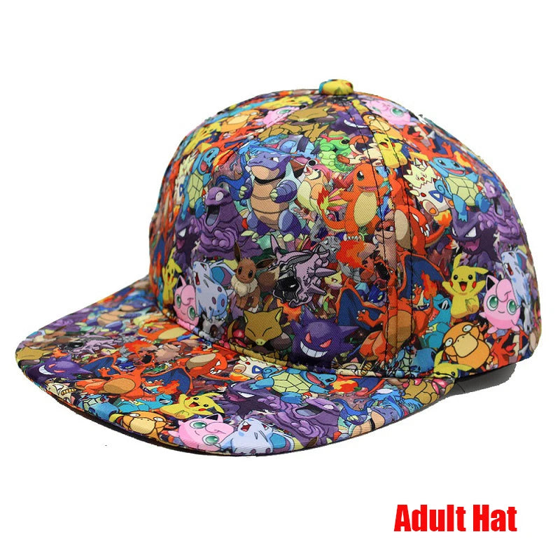 Anime Figure Pokemon Baseball Cap Pikachu Hat Adjustable Pokemon Cosplay Hip Hop Cartoon Adult Hats Boy Girl Kids Birthday Gifts by Geo’s Online Store