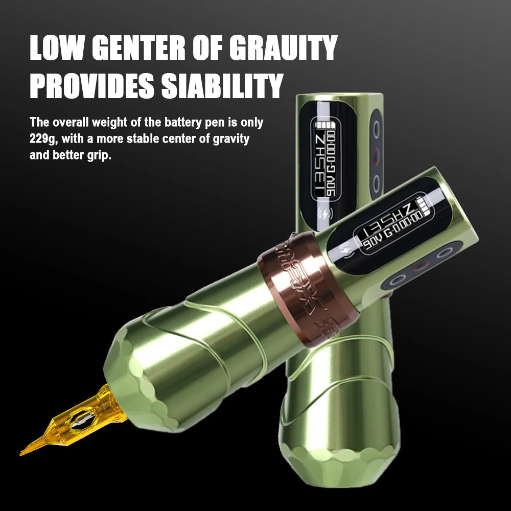 YILONG MAX Tattoo Machine Cartridge Pen 2400mAh Batteries Coreless Motor Lithium Battery Pen Machine For Tattoo Artists Body Kit by Geo’s Online Store