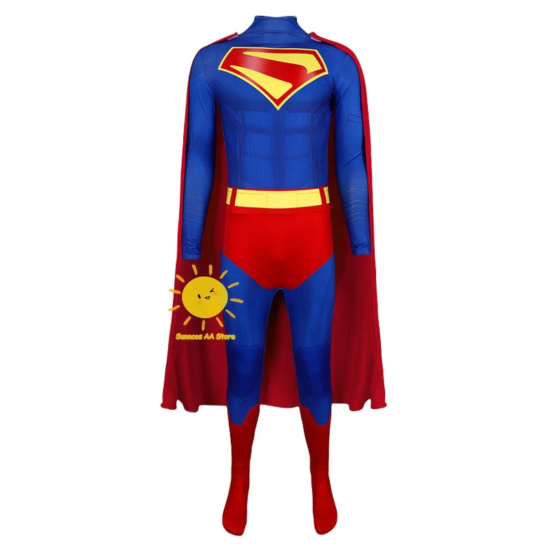 BEAST KINGDOM Movie Superman Cosplay Costumes Clark Kent Cosplay DC Jumpsuits High Quality Prints Cloak Halloween Cos Adult Men by Geo’s Online Store