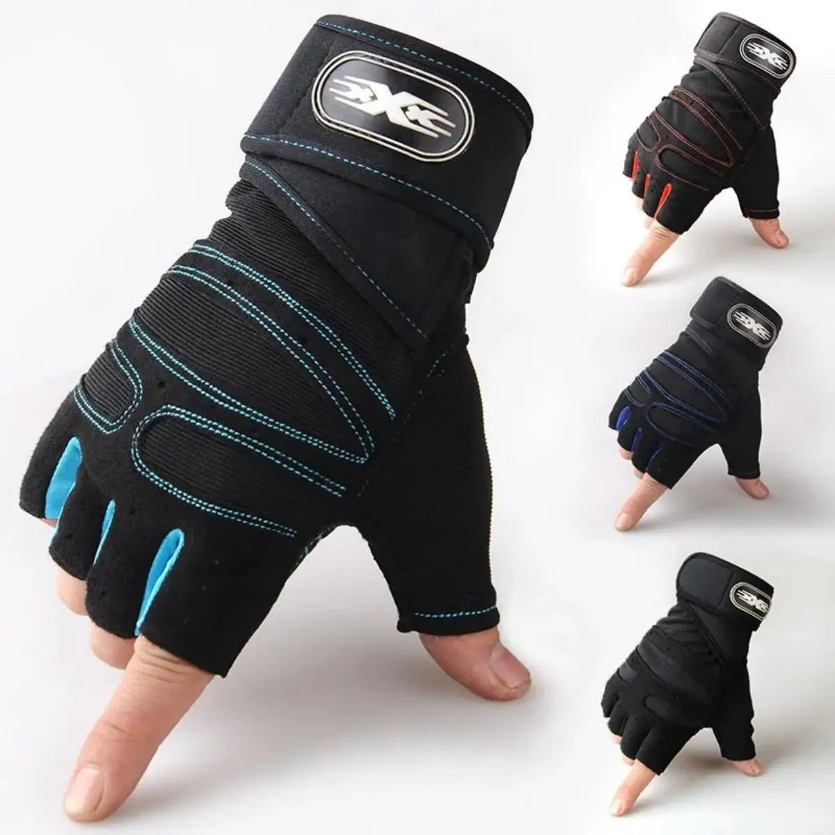 Gym Gloves for Men Women Fitness Weight Lifting Wristband Gloves Body Building Training Sports Exercise Cycling Glove Shockproof by Geo’s Online Store