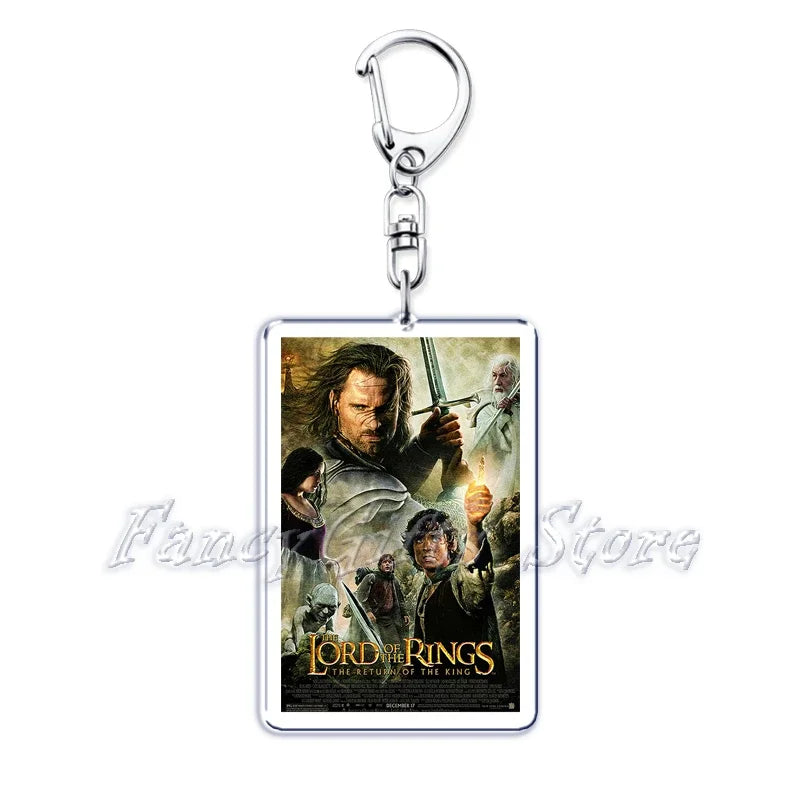 Classic Movie Keychains for Accessories Bag Pulp Fiction The Fast Furious Films Pendant Key Chains Keyrings Jewelry Fans Gifts by Geo’s Online Store