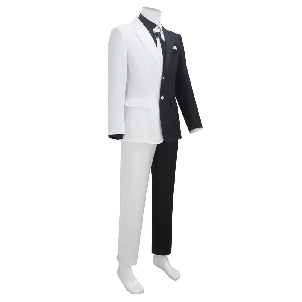 DC Two Face Harvey Dent Cosplay Costume Gothic Black and White Suit Stage Performance Costume Cosplay by Geo’s Online Store