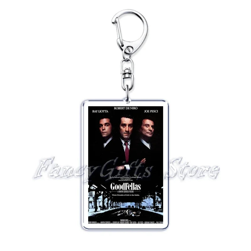 Classic Movie Keychains for Accessories Bag Pulp Fiction The Fast Furious Films Pendant Key Chains Keyrings Jewelry Fans Gifts by Geo’s Online Store