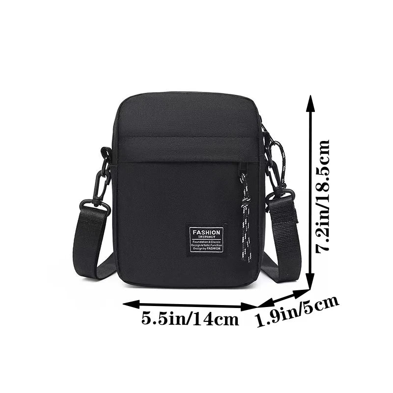 Men's Bag, Available in Single Shoulder or Cross-Body Design, Suitable for Daily Use during School Made of Nylon Material by Geo’s Online Store