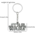Star War Logo Ornament Keychain for Men, Star War Metal Keychain, Bag Keyrings by Geo’s Online Store