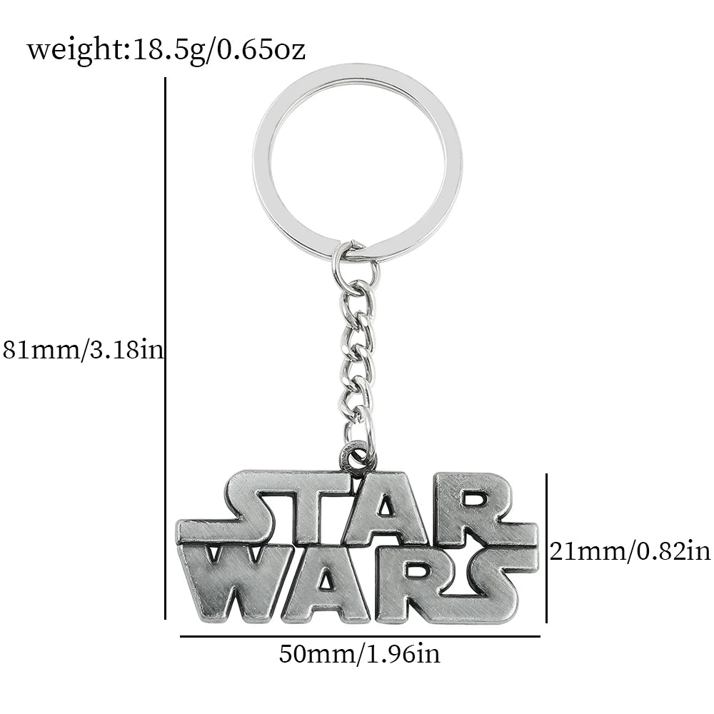 Star War Logo Ornament Keychain for Men, Star War Metal Keychain, Bag Keyrings by Geo’s Online Store