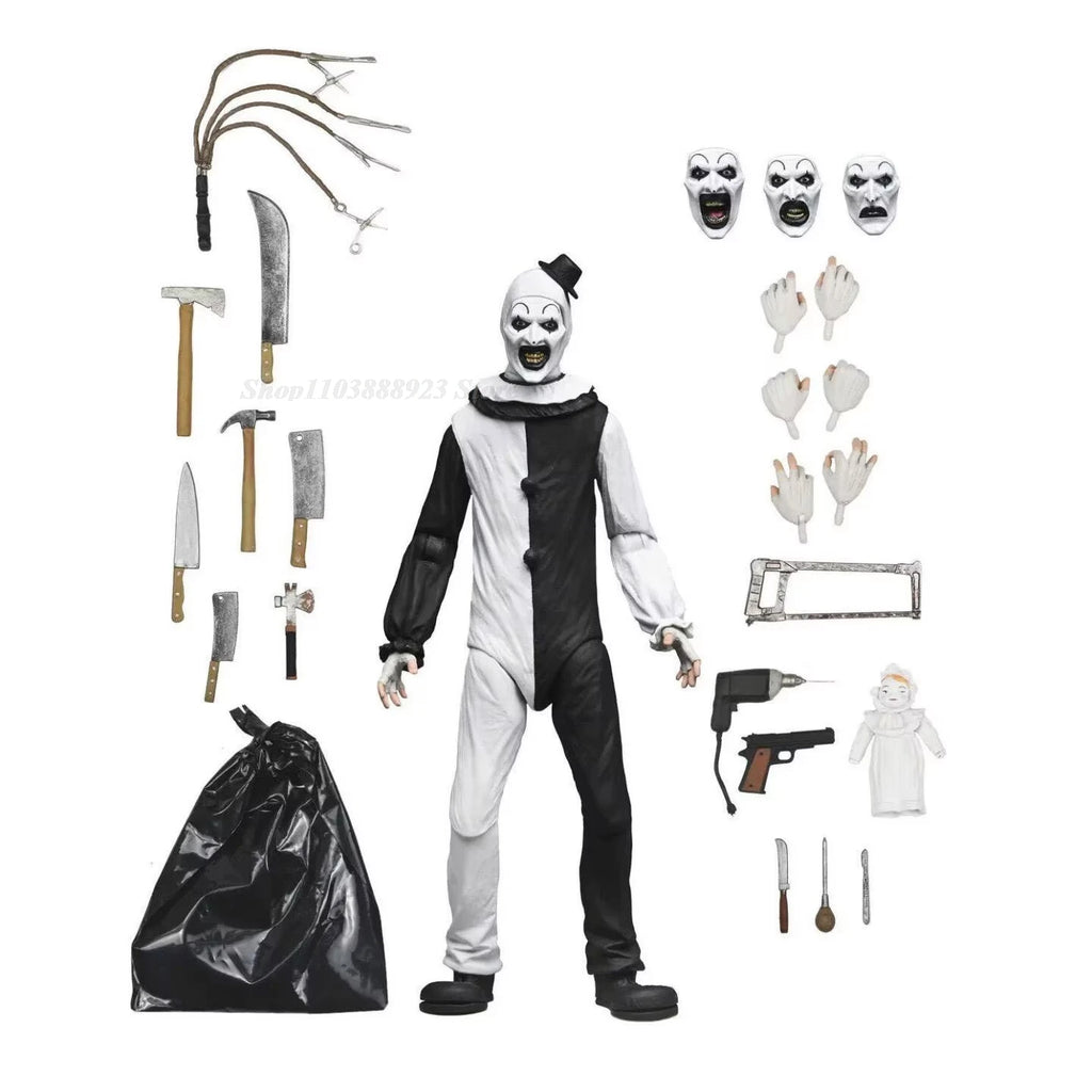 Damien Leone'S Terrifier Figure Anime Ultmate Art The Clown Action Figure Toys Joint Model Birthday Christmas Gifts Doll by Geo’s Online Store