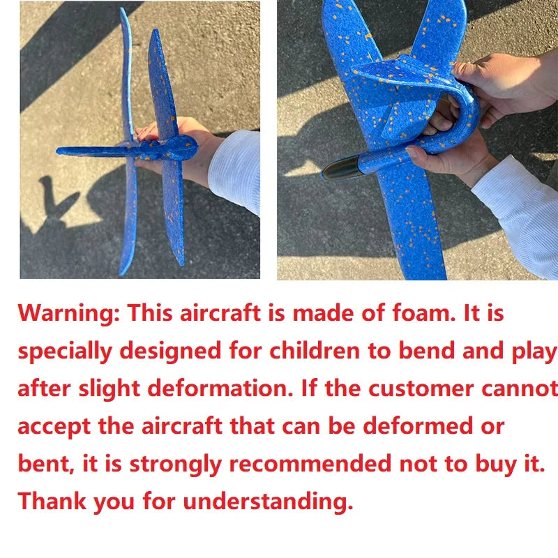50CM Big Foam Plane Glider Hand Throw Airplane Light Inertial EPP Bubble Planes Outdoor Launch Toys for Boys Gift by Geo’s Online Store