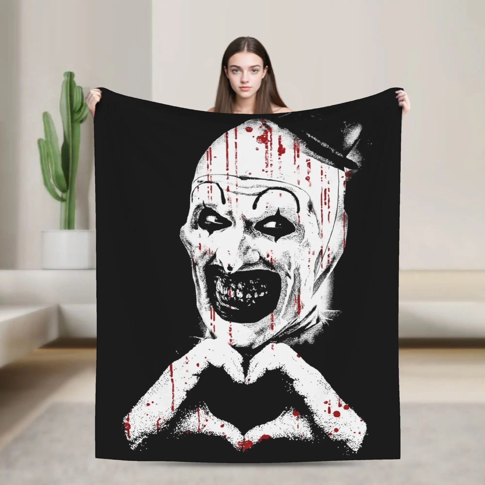Art The Clown Terrifier Vintage Blankets Coral Fleece Plush Spring Autumn Super Soft Throw Blankets for Home Car Quilt by Geo’s Online Store