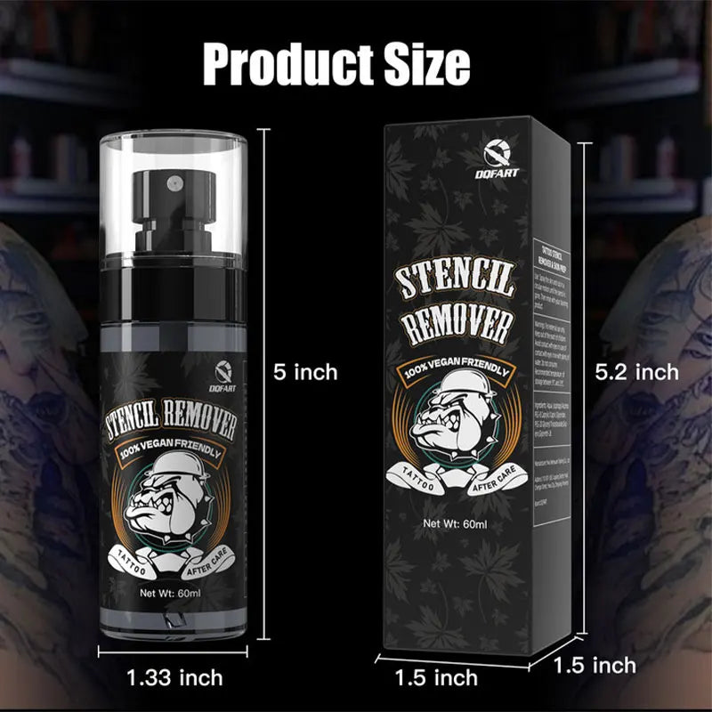 DQFART Tattoo Transfer Remover Spray Kit - Professional Correction Solution for Mistakes Safe Easy To Use for Beginners Artists by Geo’s Online Store