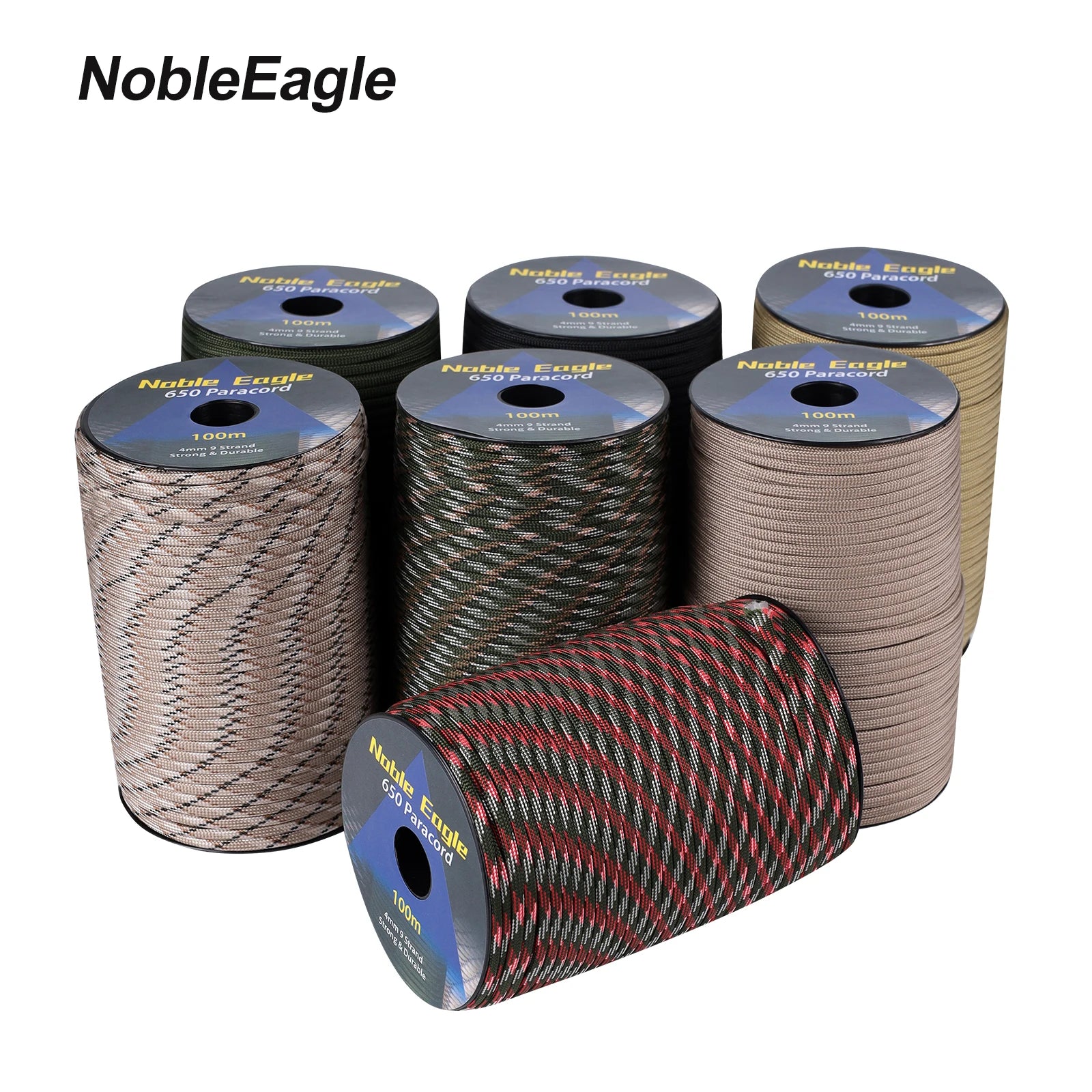 4mm Military Paracord 650LB Outdoor Survival Tactical 7 Strand Parachute Cord 100m for Camping Weaving Rope by Geo’s Online Store
