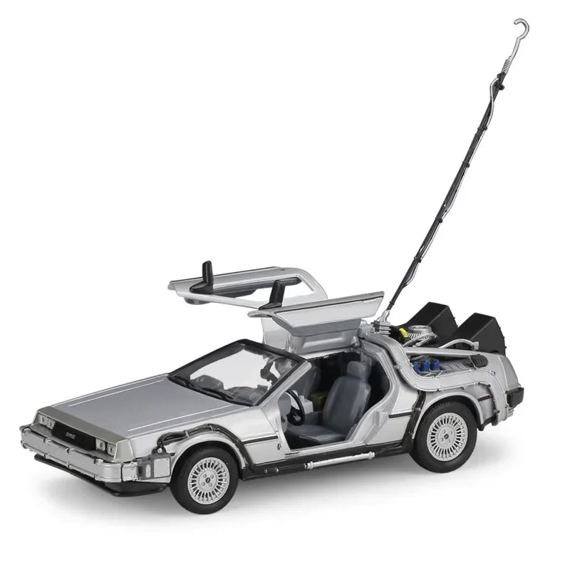 WELLY Diecast 1:24 Scale Model Car Toy Delorean For Movie Back to The Future Part 1/2/3 DMC-12 Metal Alloy Toy Car For Kids Gift by Geo’s Online Store