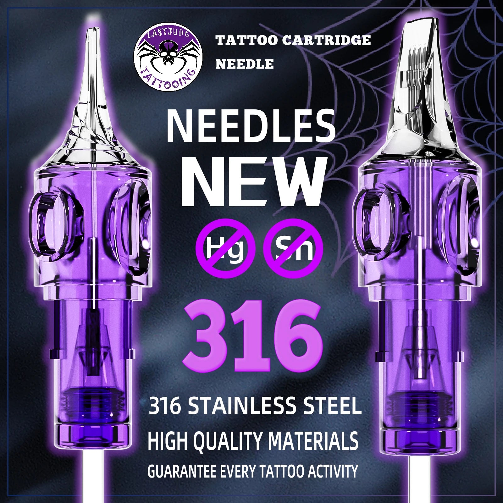 Tattoo Needle Kit LASTJUDG 50PCS Tattoo Needle For Permanent Makeup Tattoo Machine Kit Disposable Tattoo Cartridge Needle Kit by Geo’s Online Store