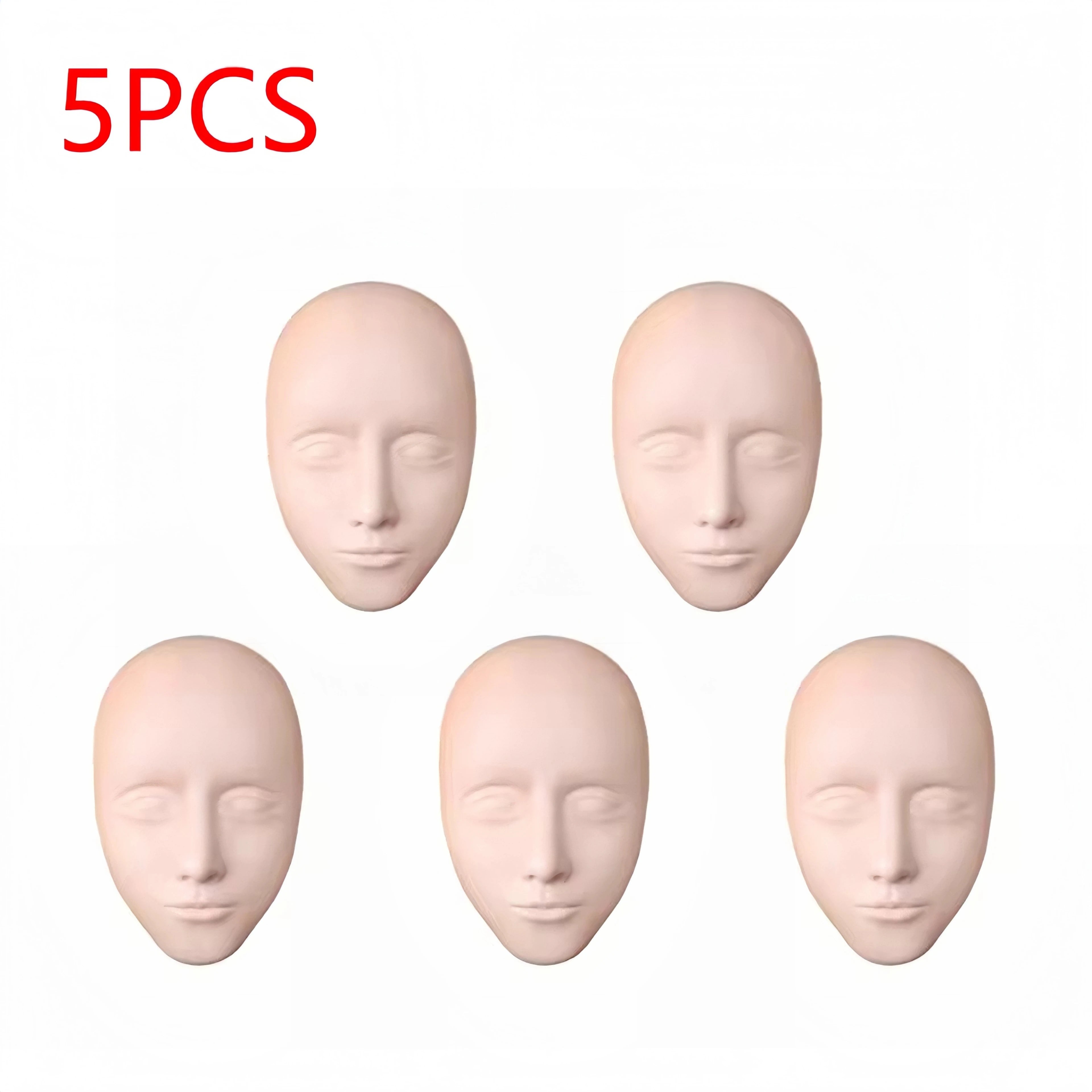 5D Facial Tattoo Training Head Silicone Practice Permanent Makeup Lip Eyebrow Tattoo Skin Mannequin Doll Face Head by Geo’s Online Store