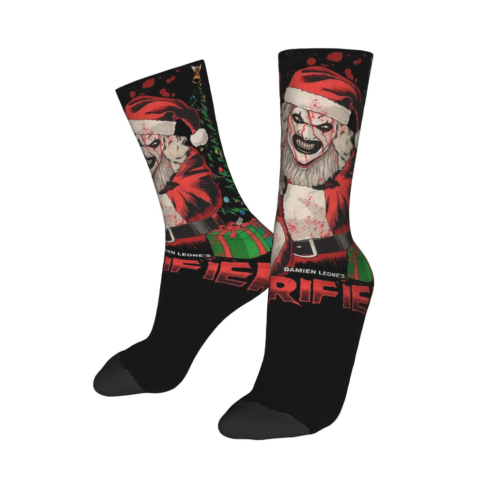 Terrifier Socks Autumn Horror Movie Stockings Retro Men Soft Breathable Socks Graphic Running Anti Bacterial Socks by Geo’s Online Store