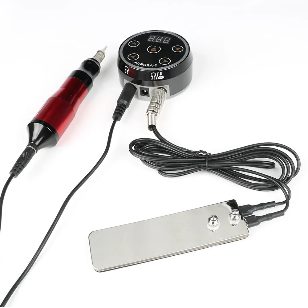 Stainless Steel Tattoo Foot Pedal Mini Switch With Power Cord Clip Tattoo Machine Power Controller Tattoo Accessories Tattoo Kit by Geo’s Online Store