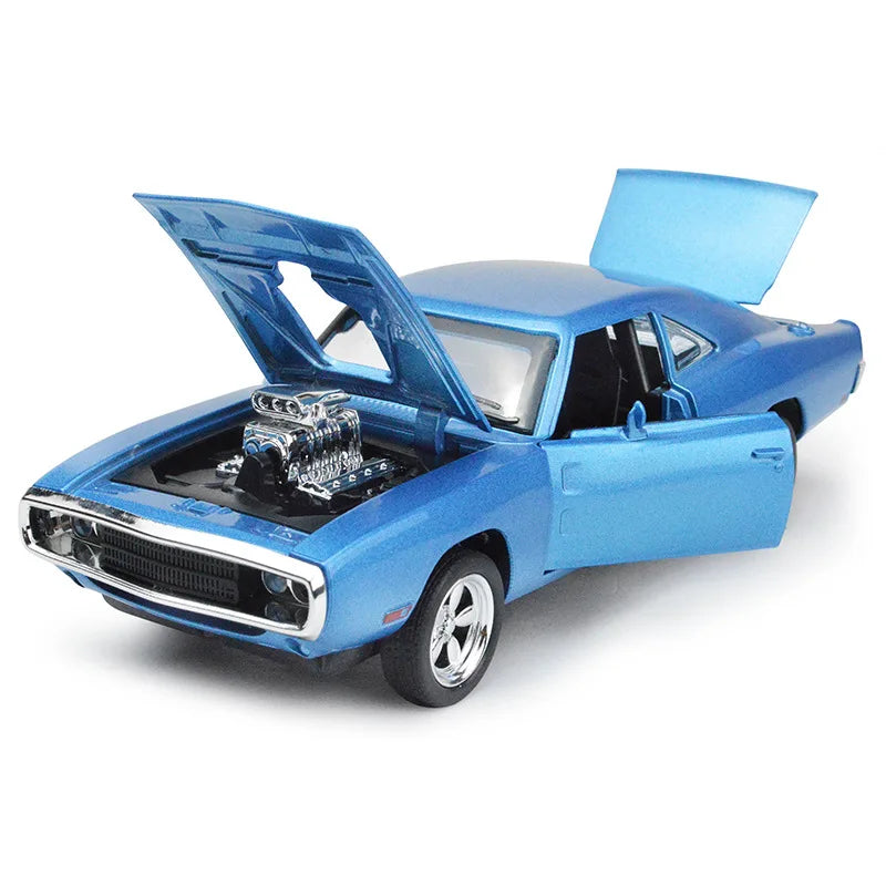 1:32 Simulation 1970 Dodge Charger Alloy Sports Car Model Pull Back Luxury Car Toy Gift Ornaments by Geo’s Online Store