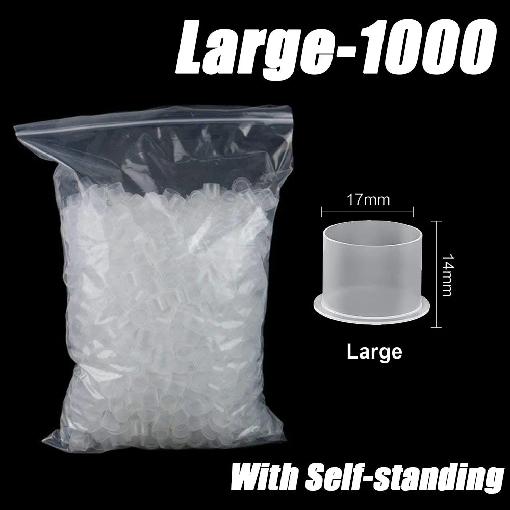 300/100PCS Disposable Tattoo Ink Cups with Base S/M/L Mixed Permanent Makeup Pigment Holder Caps Tattoo Accessories by Geo’s Online Store
